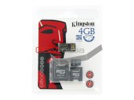   MicroSD 4Gb - Kingston SDHC Class4,  miniSD  SD, USB 2.0 Reader microSD   http://www.gsmservice.ru