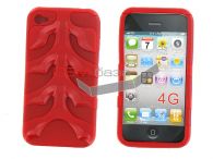 iPhone 4 -       Fish bone*023* (: Red)   http://www.gsmservice.ru