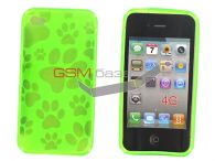 iPhone 4 -    Foot print desgin *012* (: Green)   http://www.gsmservice.ru