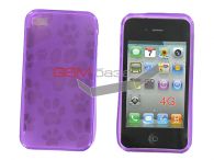 iPhone 4 -    Foot print desgin *012* (: Purple)   http://www.gsmservice.ru