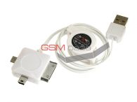 USB -- mini/micro/iPhone iPhone 2G/ 3G/ 3GS/4G/4S/ IPod/ IPad/IPad2 (3 in 1)   http://www.gsmservice.ru