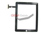 iPad - Сенсорное стекло (touchscreen) в сборе с защитным стеклом (цвет: Black), Оригинал china на сайте http://www.gsmservice.ru